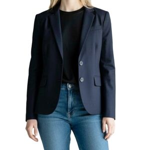 J. Crew Wool Schoolboy Blazer Size 4 Blue Stripes Academia Business Corpcore